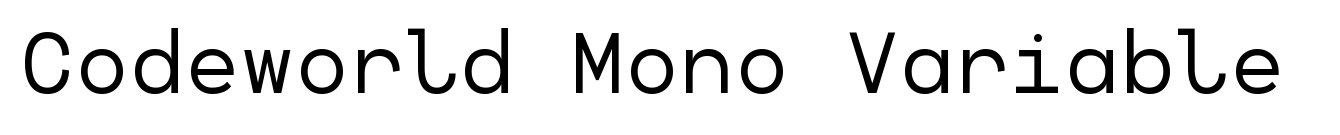 Codeworld Mono Variable